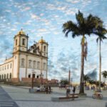 Panoramic view of famous Bonfim church  in Salvador Bahia Brazil.