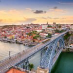 Porto, Portugal cityscape on the Douro River.